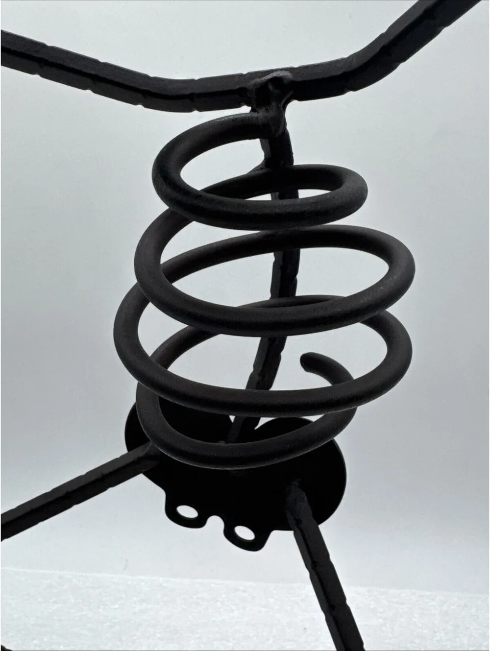 Vintage PartyLite Mr Bones Skeleton 15.25” Black Wrought Iron Votive Holder